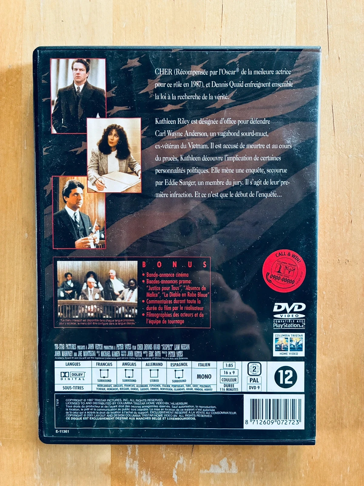 DVD Suspect Dangereux Cher Dennis Quaid. – photo 3